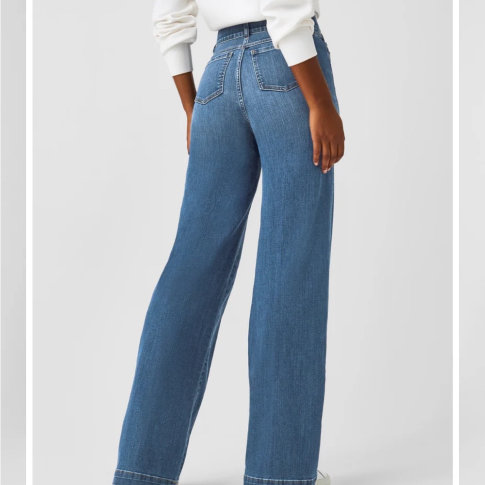 Spanx wide leg pull on jeans